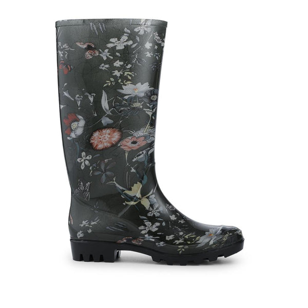 Pavers Rubber Waterproof Wellies - Green Floral