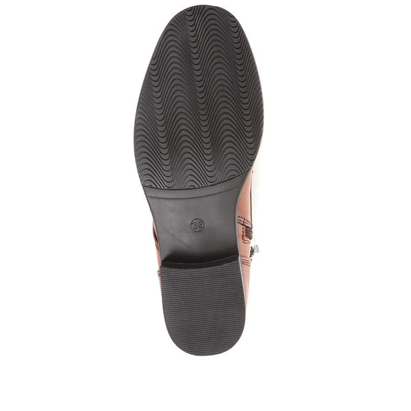 Pavers Sabina-03 Leather Ankle Boots - Tobacco