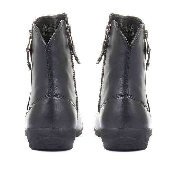 Pavers Sanja Leather Boots - Black