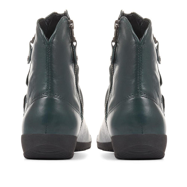 Pavers Sanja Leather Boots - Green