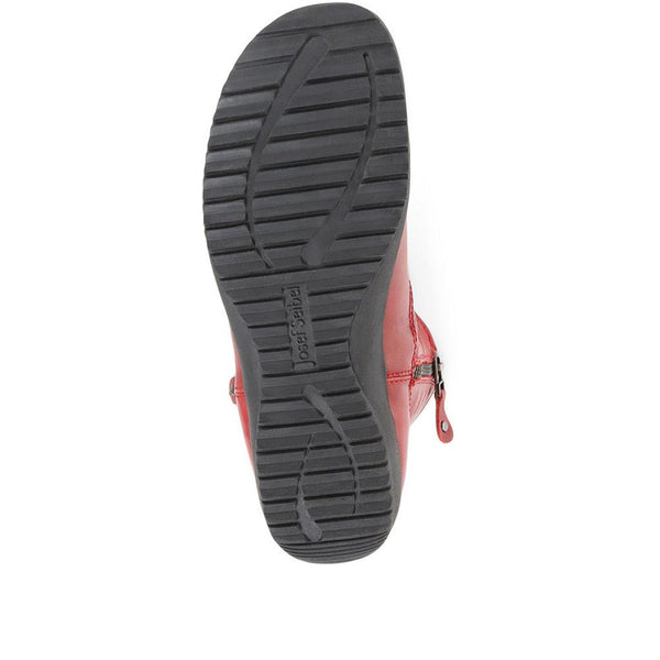 Pavers Sanja Leather Boots - Red