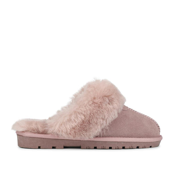 Pavers Sheepskin Lined Slippers - Blush