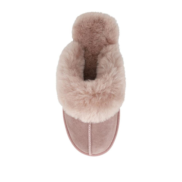 Pavers Sheepskin Lined Slippers - Blush
