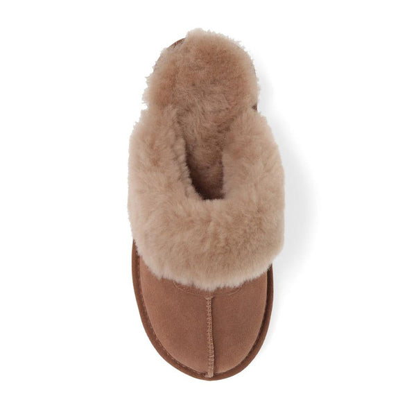 Pavers Sheepskin Lined Slippers - Taupe