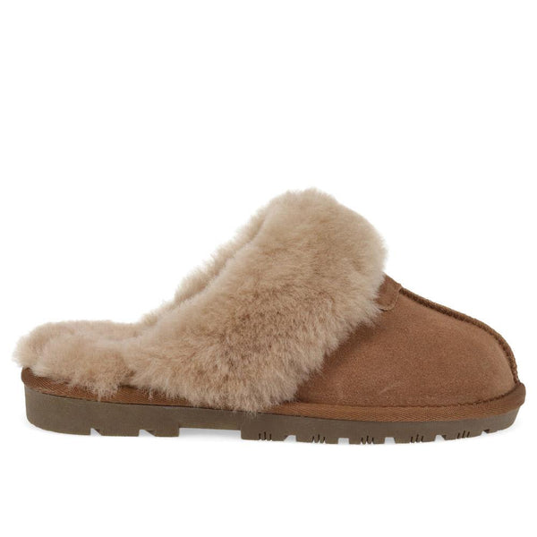 pavers Sheepskin Lined Slippers - Taupe