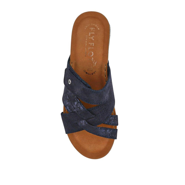 Pavers Shock-Absorbing Leather Sandals - Blue