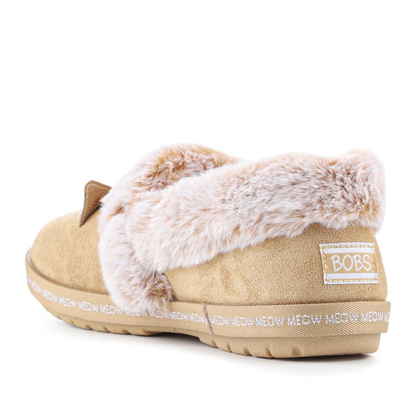 Pavers Skechers Wide Fit Cat Slippers - Tan
