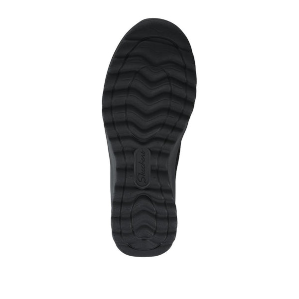 pavers Skechers Zip Up Leather Boots - Black