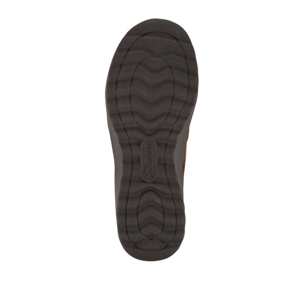 Pavers Skechers Zip Up Leather Boots - Chocolate