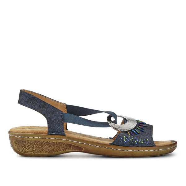 pavers Sleek Elasticated Sandals - Navy