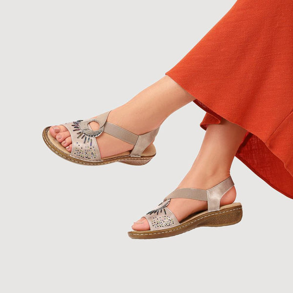 Pavers Sleek Elasticated Sandals - Pewter