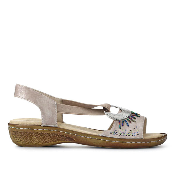 pavers Sleek Elasticated Sandals - Pewter