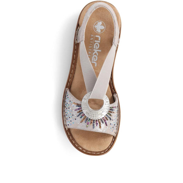 Pavers Slingback Sandals - Pewter