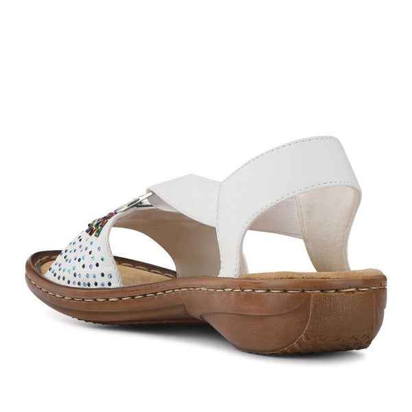 Pavers Slingback Sandals - White