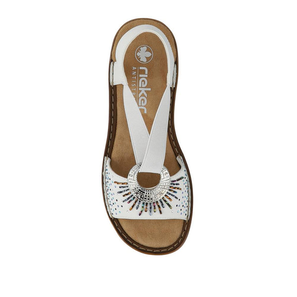 Pavers Slingback Sandals - White