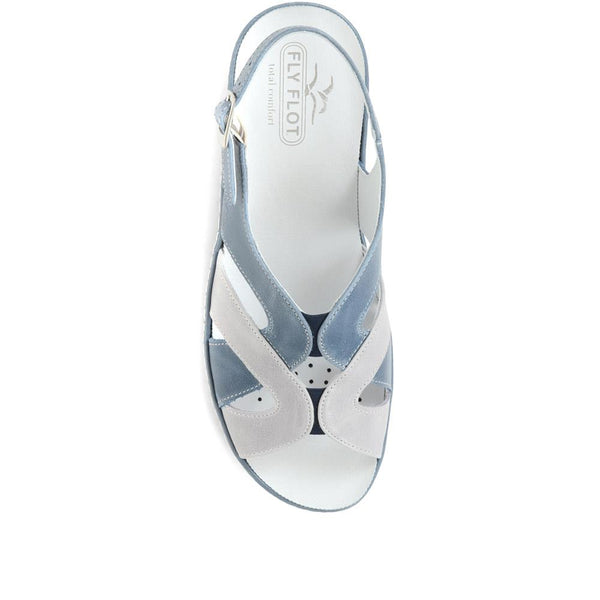 Pavers Slingback Strappy Sandals - Blue Multi