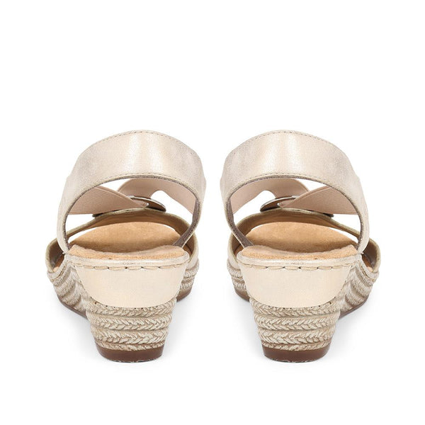 Pavers Slingback Wedge Sandals - Metallic