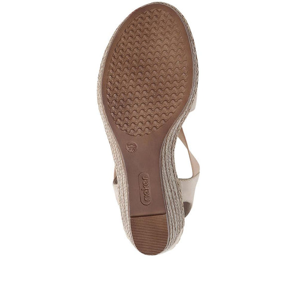 Pavers Slingback Wedge Sandals - Metallic