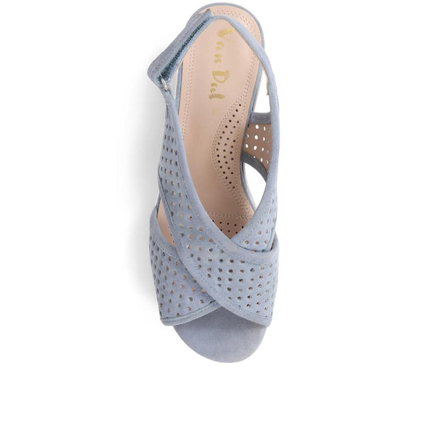 Pavers Slingback Wedges - Navy Suede