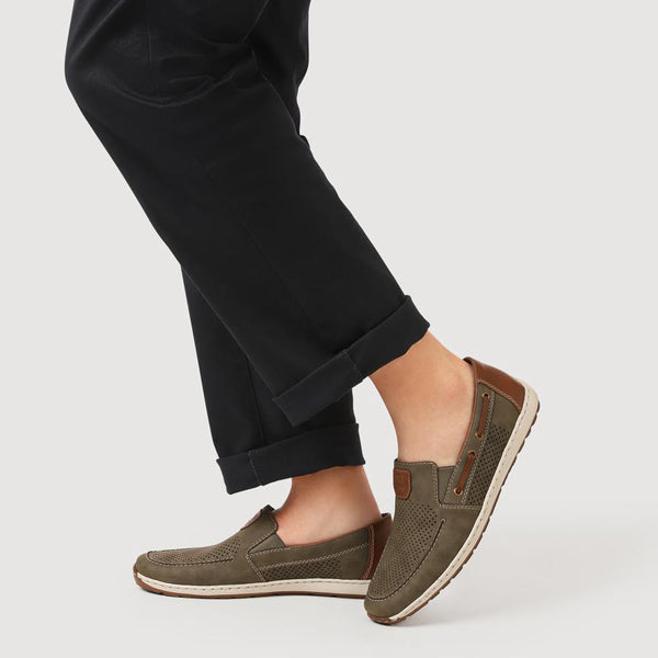 Pavers Slip-On Casual Shoes - Olive