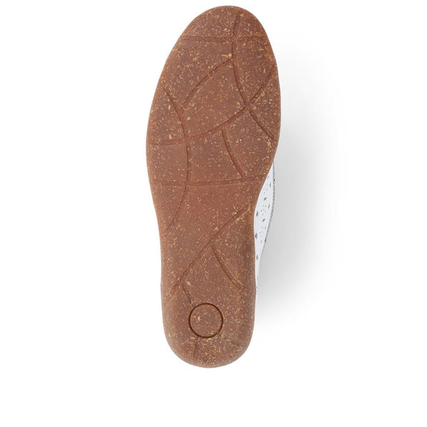 Pavers Slip-On Leather Pumps - White