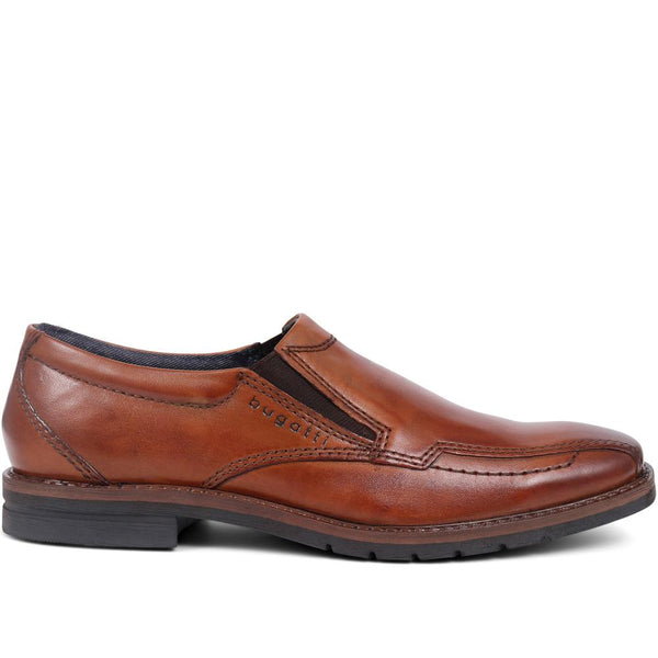 pavers Slip-On Leather Shoes - Cognac