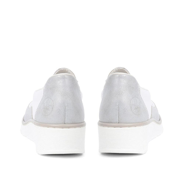 Pavers Slip-On Leather Trainers - White