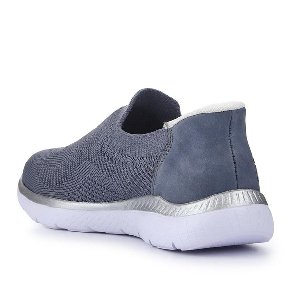 Pavers Slip-On Memory Foam Trainers - Blue