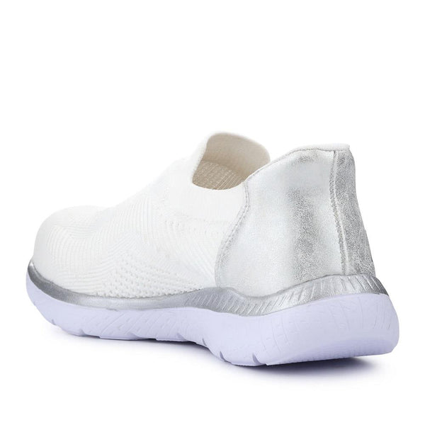 Pavers Slip-On Memory Foam Trainers - White