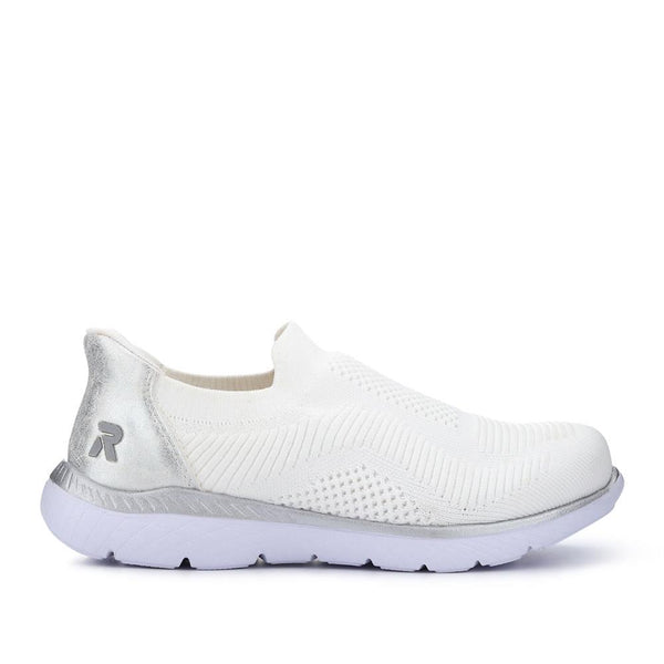 pavers Slip-On Memory Foam Trainers - White