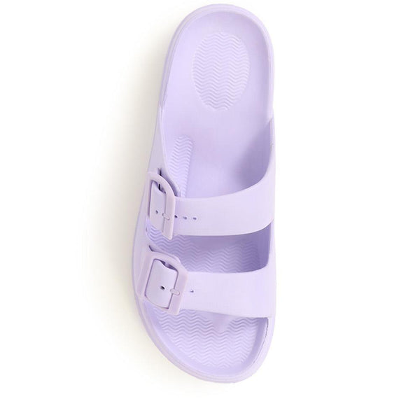 Pavers Slip-On Mules - Lilac