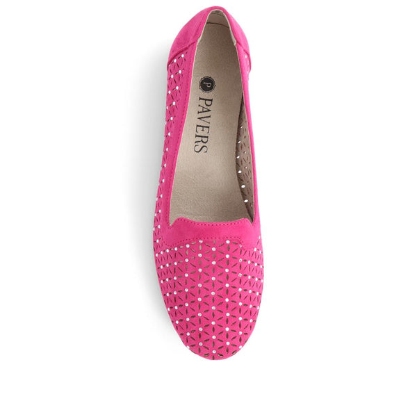 Pavers Slip-On Pumps - Fuchsia