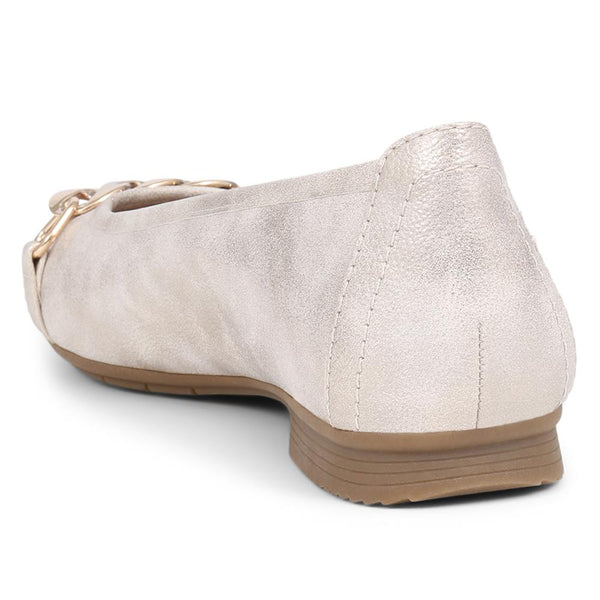 Pavers Slip-On Smart Ballet Pumps - Gold