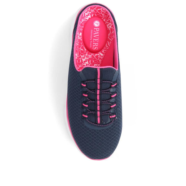 Pavers Slip-On Trainers - Navy-Pink
