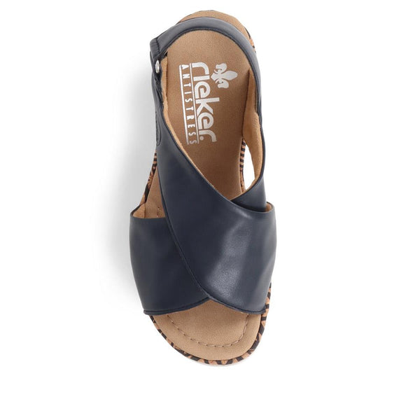 Pavers Slip-on Wedge Sandals - Navy