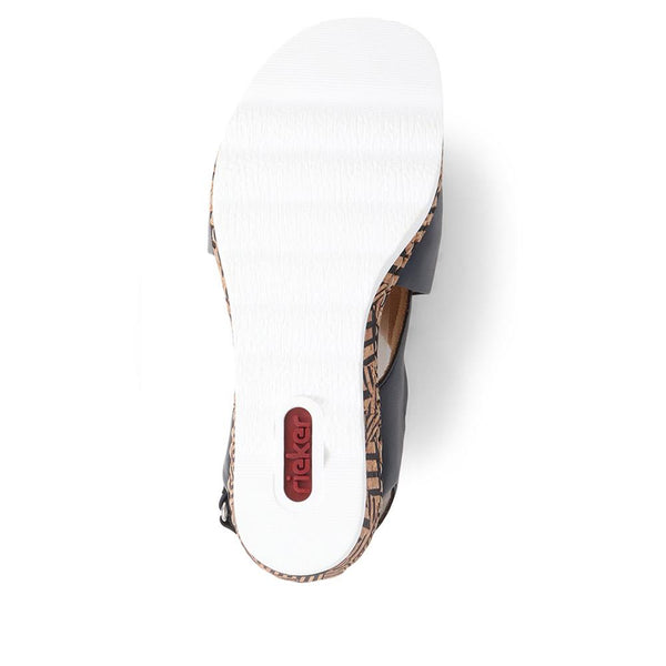 Pavers Slip-on Wedge Sandals - Navy