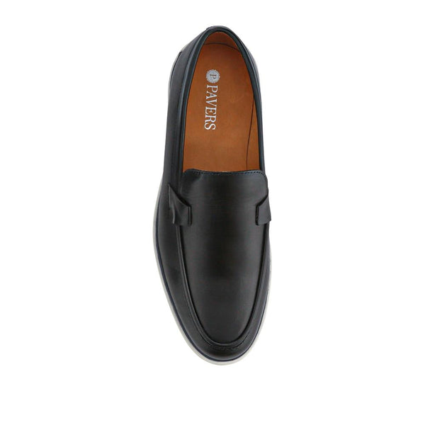 Pavers Smart All-Leather Loafers - Black