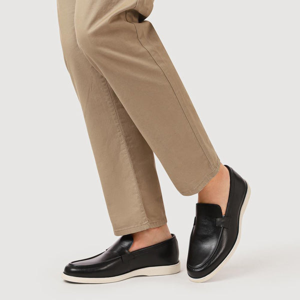 Pavers Smart All-Leather Loafers - Black