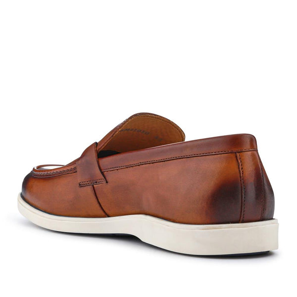 Pavers Smart All-Leather Loafers - Cognac