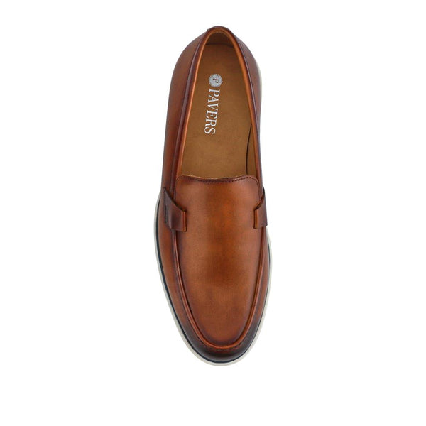 Pavers Smart All-Leather Loafers - Cognac