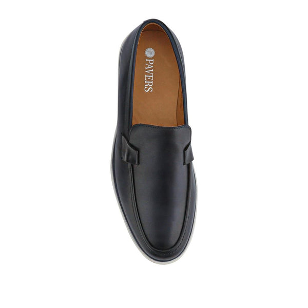 Pavers Smart All-Leather Loafers - Navy