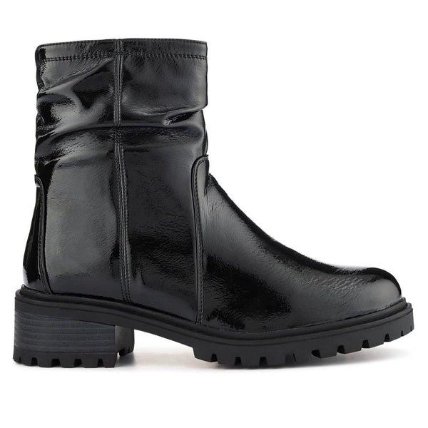 pavers Smart Chunky Sole Ankle Boots - Black Patent