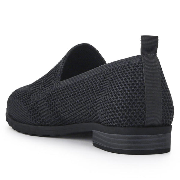 Pavers Smart Heeled Slip-On Shoes - Black