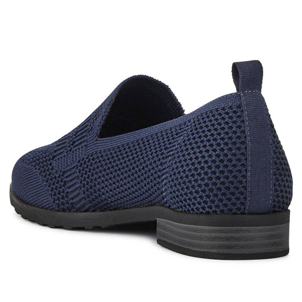 Pavers Smart Heeled Slip-On Shoes - Navy
