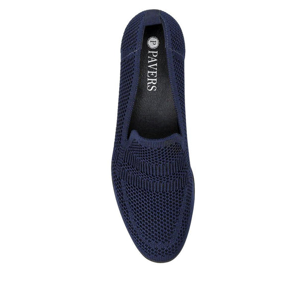 Pavers Smart Heeled Slip-On Shoes - Navy