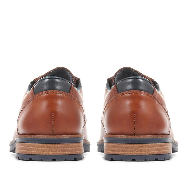 Pavers Smart Lace-Up Derby Shoes - Tan