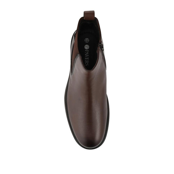 Pavers Smart Leather Chelsea Boots - Brown