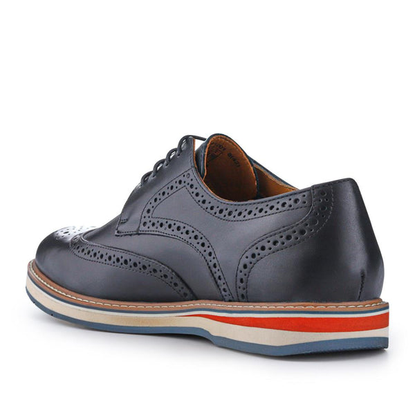 Pavers Smart Leather Lace-Up Shoes - Black