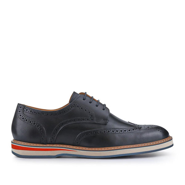 pavers Smart Leather Lace-Up Shoes - Black