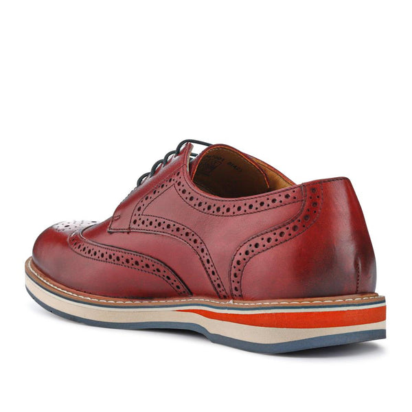 Pavers Smart Leather Lace-Up Shoes - Bordeaux